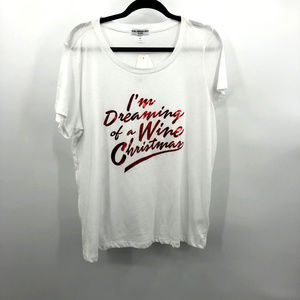 I'm Dreaming of a Wine Christmas T-Shirt 1X